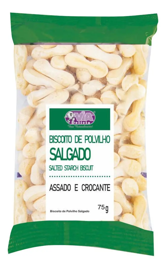 Biscoito de Polvilho Salgado Via Delícia 75 g